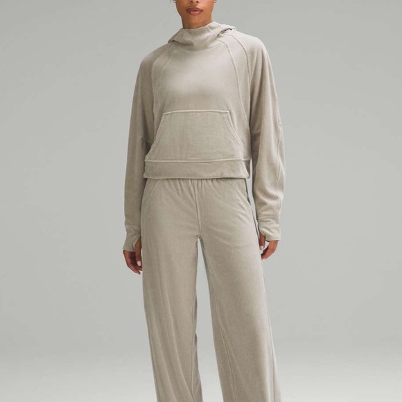 Lululemon Scuba Oversized Hoodie *Velvet Cord Riverstone W3HEHS - Picture 2 of 8